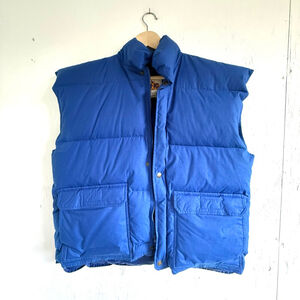 Vintage Dutch Harbor Gear Boxy Down Puffer Vest | Blue | 70s/80s | Size M
